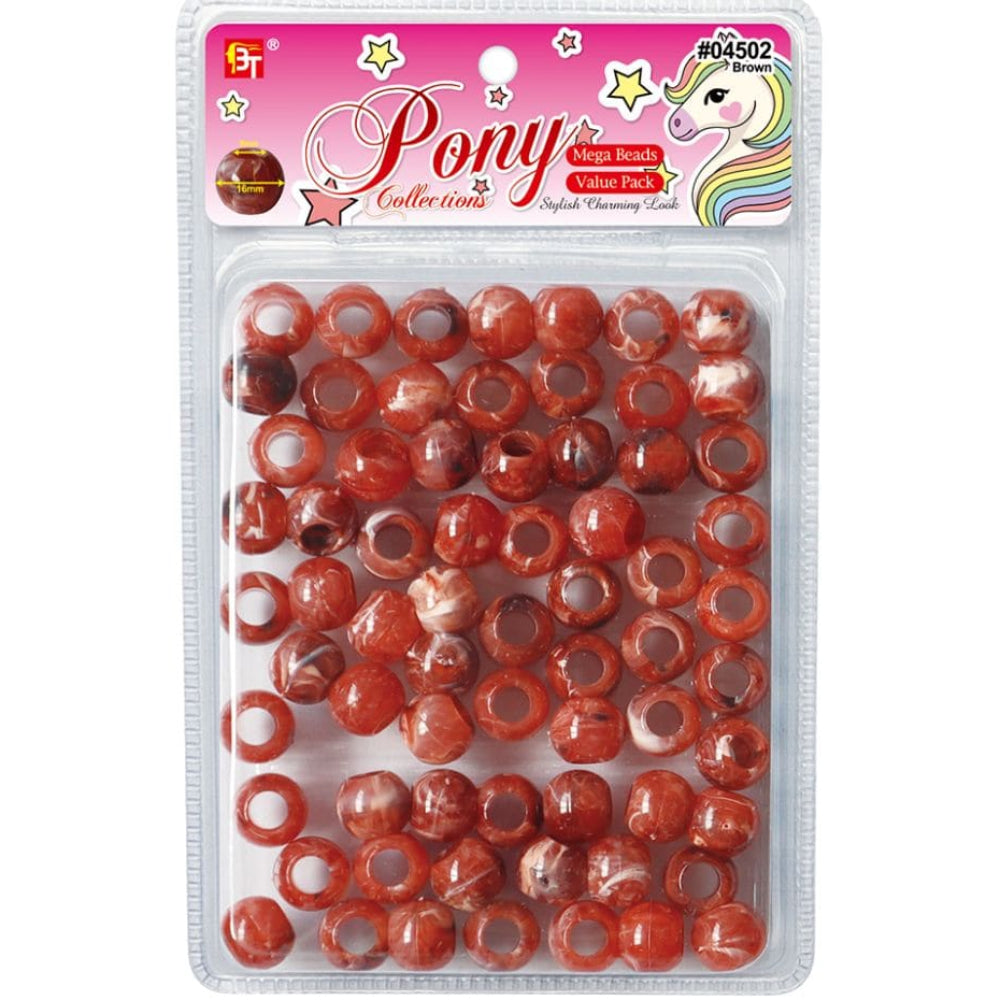 Beauty Town Marble Mega 16mm/9mm Round Beads