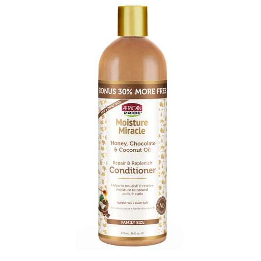 AFRICAN PRIDE MOISTURE MIRACLE HONEY CHOCOLATE & COCONUT OIL CONDITIONER 16OZ