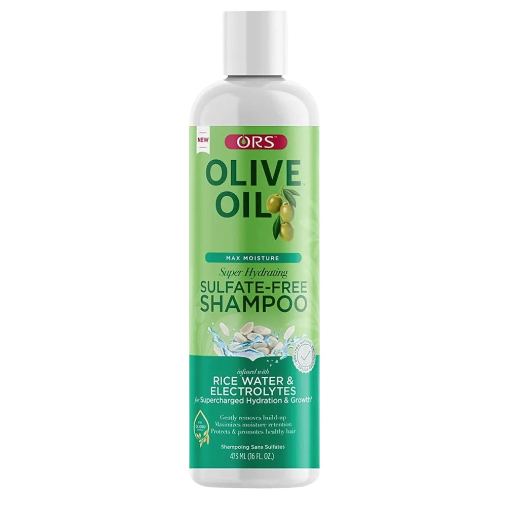 ORS Max Moisture Olive Oil Sulfate-Free Shampoo Rice Water & Electrolytes 16oz