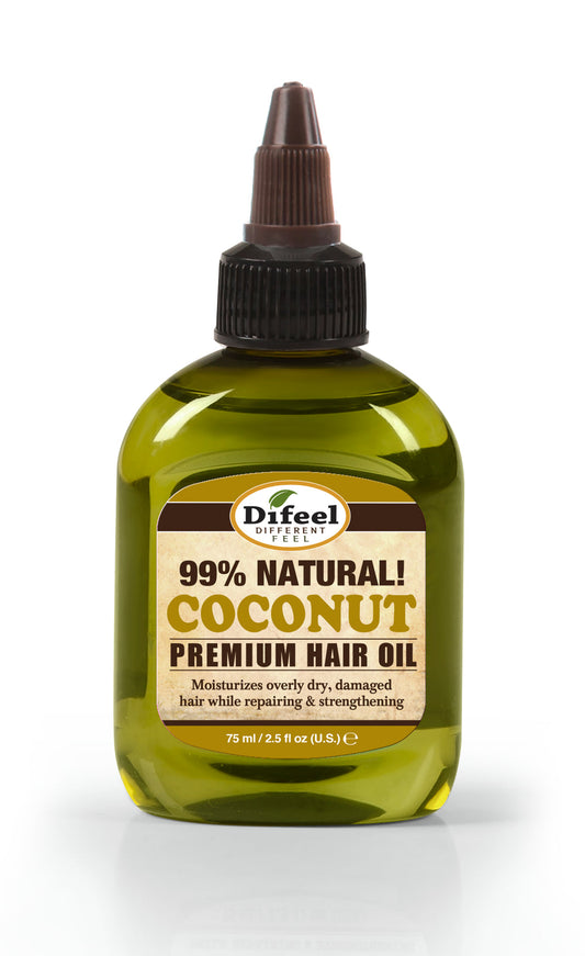 DIFEEL PREMIUM NATURAL HAIR OIL - COCONUT OIL 2.5 OZ.