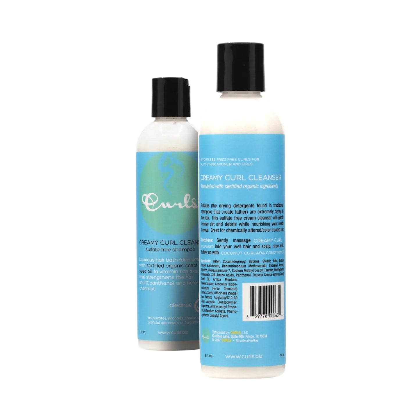 CURLS CREAMY CURL CLEANSER SULFATE FREE SHAMPOO 8oz