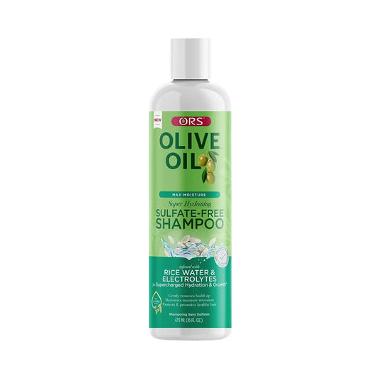 ORS MAX MOISTURE OLIVE OIL SULFATE-FREE SHAMPOO RICE WATER & ELECTROLYTES 16oz
