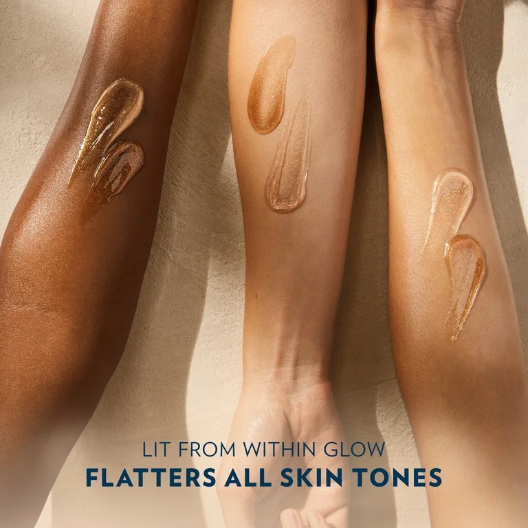 VASELINE GLAZED & GLISTEN VANILLA COCOA SHIMMERING GEL BODY OIL - SUNLIT GLOW - 200ML