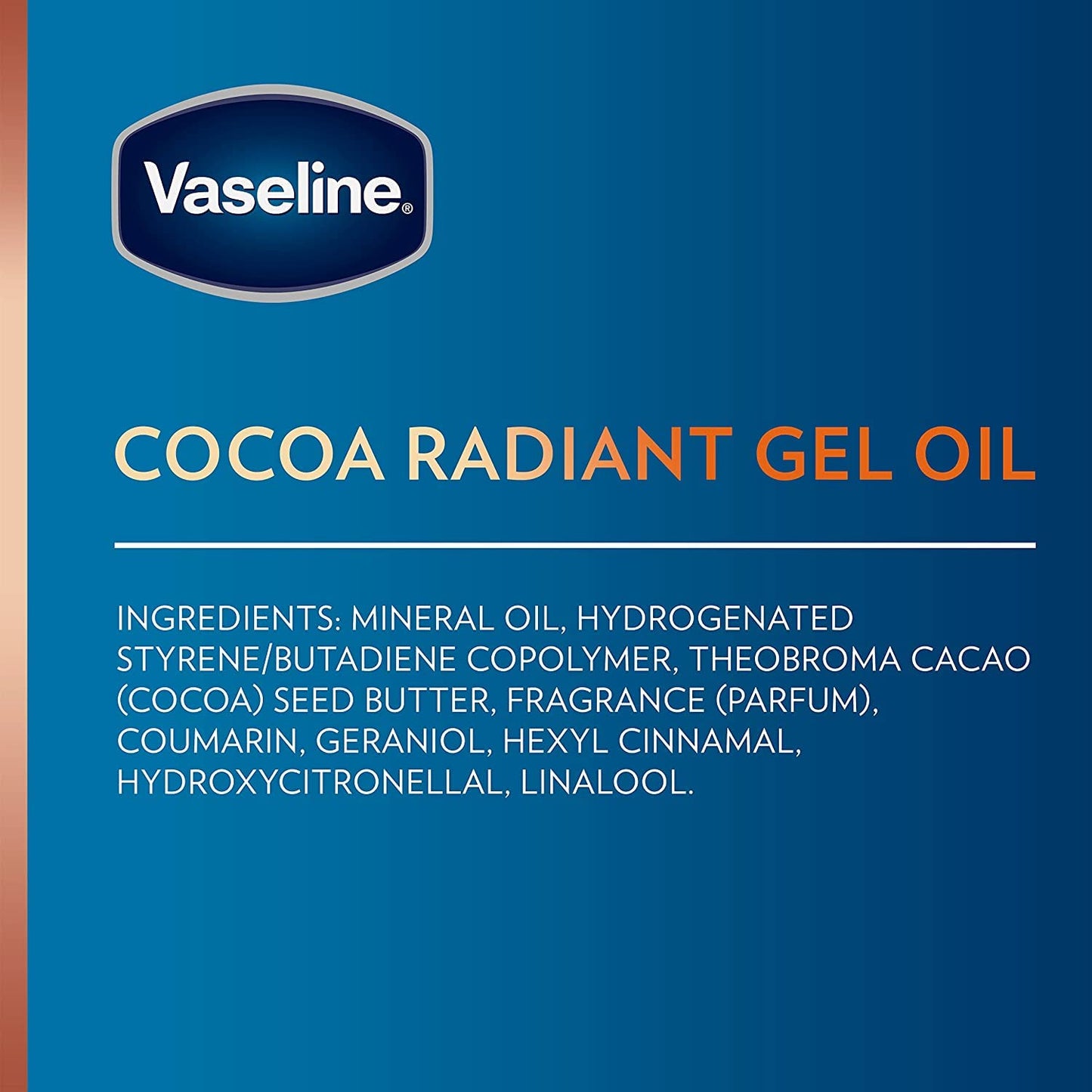 VASELINE INTENSIVE CARE COCOA RADIANT BODY GEL OIL